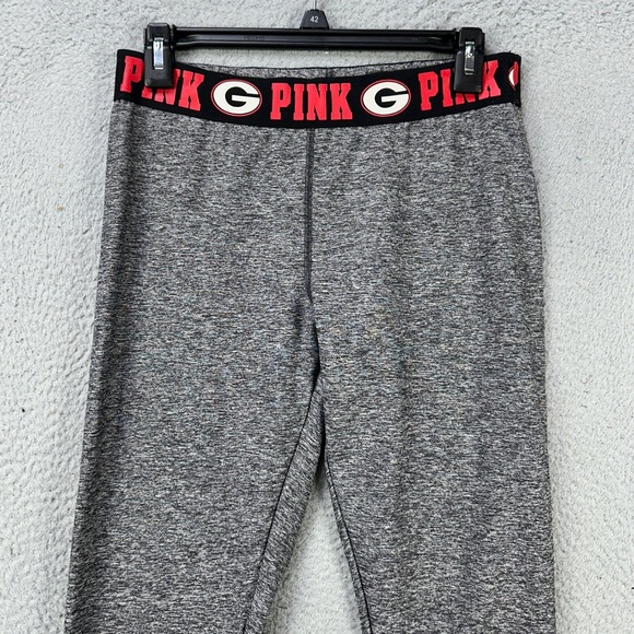 Green Bay Packers Pants Legging Womens Medium Gray Pull On Pink Victorias Secret - Picture 3 of 8